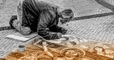 What type of street art does Shepard Fairey use?